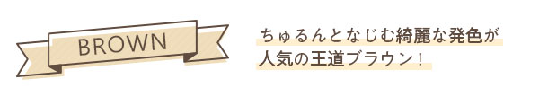 BROWN　ちゅるんとなじむ綺麗な発色が人気の王道ブラウン！