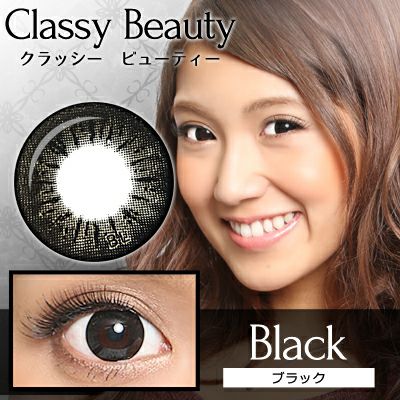 【1年使用/度あり/度なし】Classy Beauty（クラッシービューティー）ブラック＜着色直径15.0mm＞