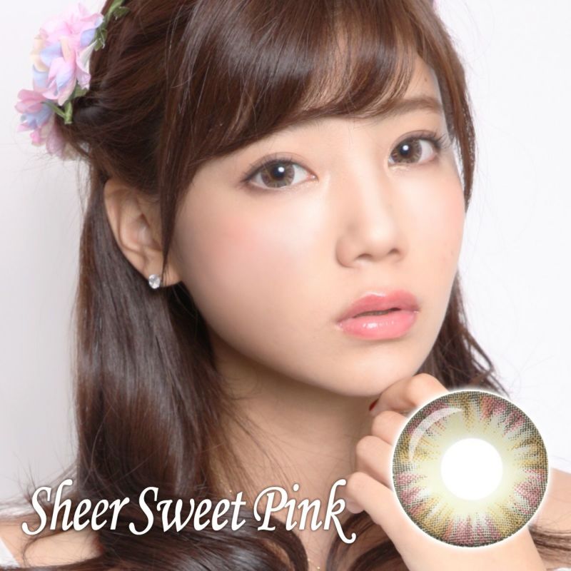 【1年使用/度あり/度なし】Sheer heart（シアーハート）ピンク＜着色直径15.0mm＞