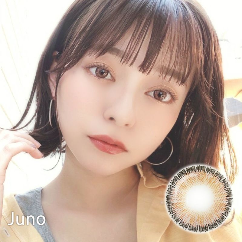 【1年使用/度あり/度なし】Juno（ジュノ）ブラウン＜着色直径14.5mm＞